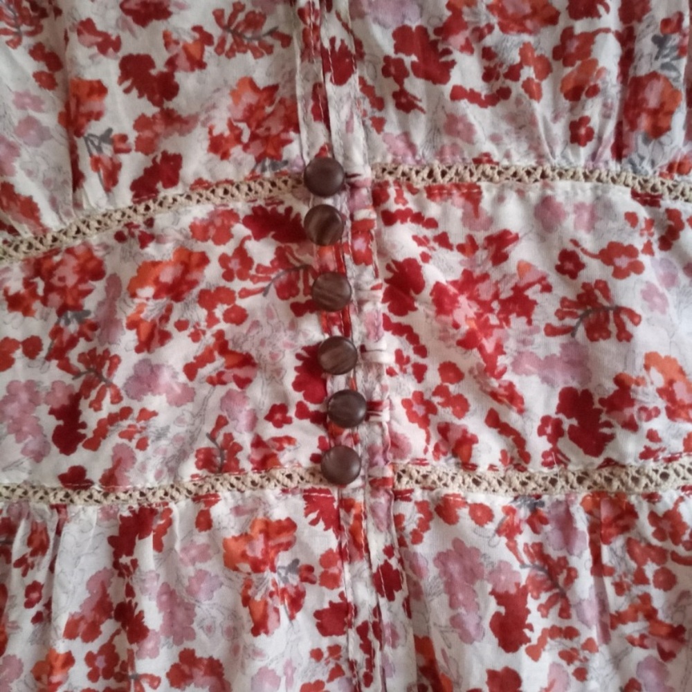 Moulinette Soeurs Floral Keyhole Top - Picture 4 of 5
